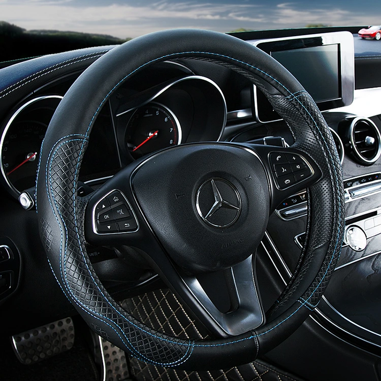 Genuine Leather Steering Wheel Cover